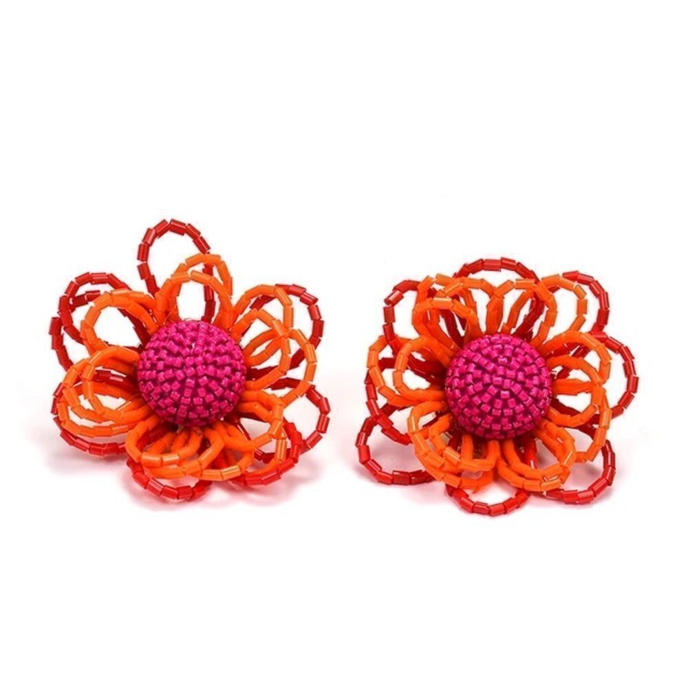 Vibrant Floral Earrings N1453